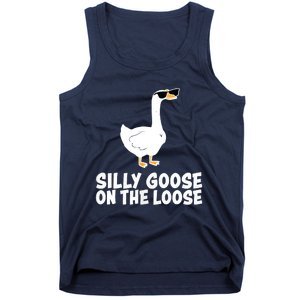 Funny Silly Goose On The Loose Tank Top