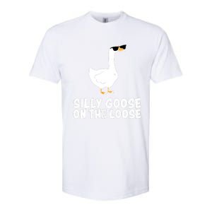 Funny Silly Goose On The Loose Softstyle CVC T-Shirt