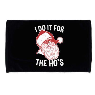 Funny Santa Gift Vintage Retro Santa I Do It For The HoS Cool Gift Microfiber Hand Towel