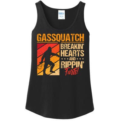 Funny Sasquatch Gasquatch Breakin Hearts Rippin Fart Bigfoot Ladies Essential Tank