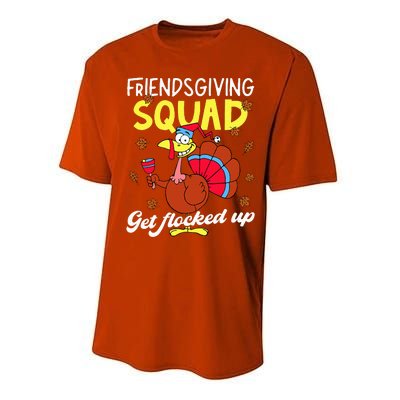 Friendsgiving Squad Get Flocked Up Matching Thanksgiving Performance Sprint T-Shirt