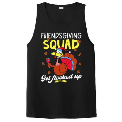 Friendsgiving Squad Get Flocked Up Matching Thanksgiving PosiCharge Competitor Tank