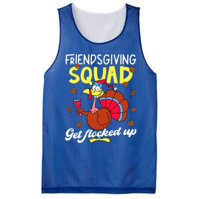 Friendsgiving Squad Get Flocked Up Matching Thanksgiving Mesh Reversible Basketball Jersey Tank