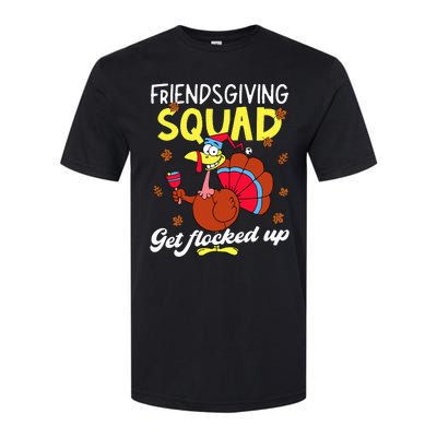 Friendsgiving Squad Get Flocked Up Matching Thanksgiving Softstyle CVC T-Shirt