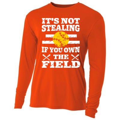 Funny Softball Great Gift For Ns Mom Dad Player Coach Funny Gift Cooling Performance Long Sleeve Crew