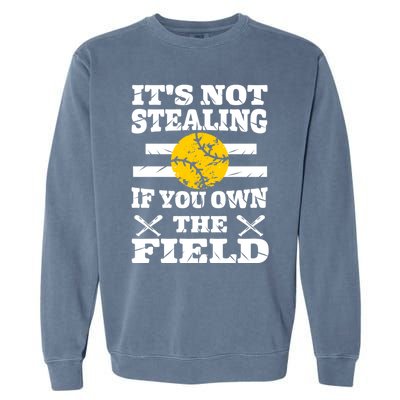 Funny Softball Great Gift For Ns Mom Dad Player Coach Funny Gift Garment-Dyed Sweatshirt