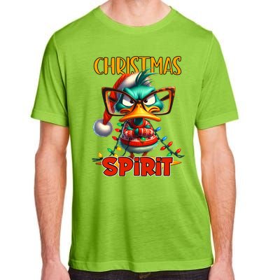 Funny Sarcastic Grumpy Duck Christmas Spirit Adult ChromaSoft Performance T-Shirt