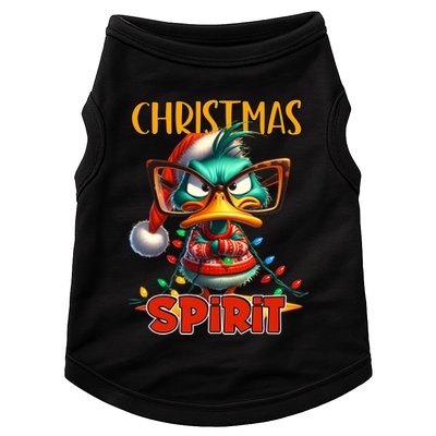 Funny Sarcastic Grumpy Duck Christmas Spirit Doggie Tank