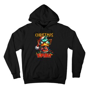 Funny Sarcastic Grumpy Duck Christmas Spirit Hoodie