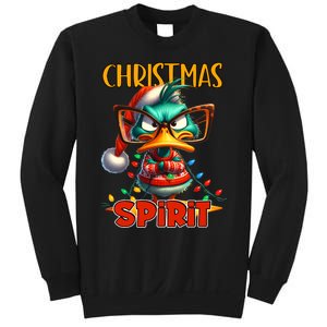 Funny Sarcastic Grumpy Duck Christmas Spirit Sweatshirt