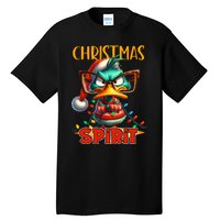 Funny Sarcastic Grumpy Duck Christmas Spirit Tall T-Shirt