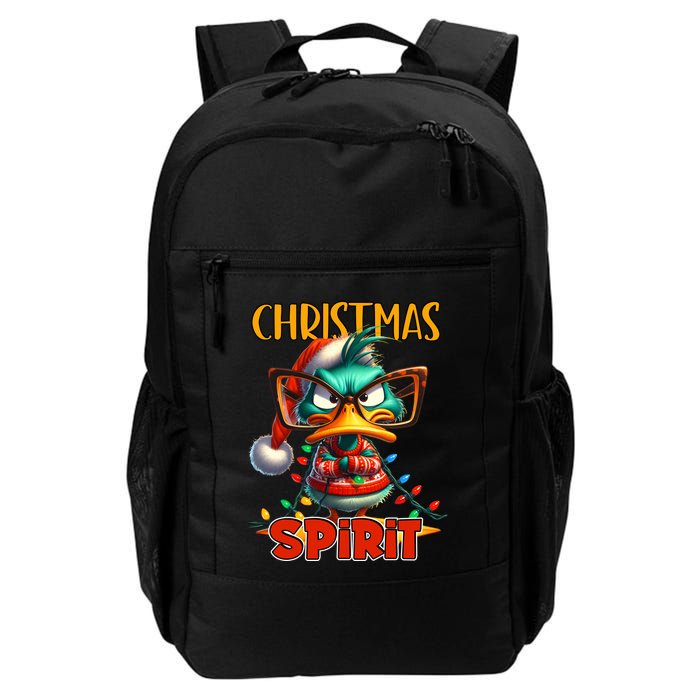 Funny Sarcastic Grumpy Duck Christmas Spirit Backpack