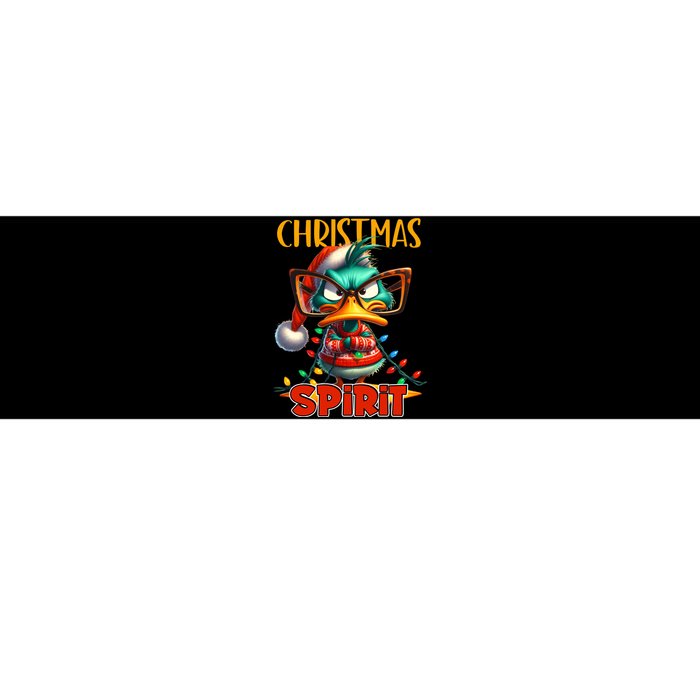 Funny Sarcastic Grumpy Duck Christmas Spirit Bumper Sticker