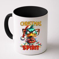 Funny Sarcastic Grumpy Duck Christmas Spirit Mug