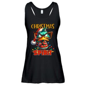 Funny Sarcastic Grumpy Duck Christmas Spirit Ladies Essential Flowy Tank