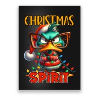 Funny Sarcastic Grumpy Duck Christmas Spirit Poster