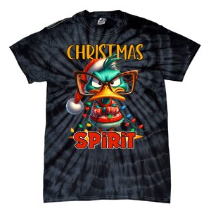 Funny Sarcastic Grumpy Duck Christmas Spirit Tie-Dye T-Shirt