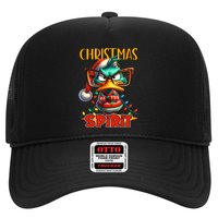 Funny Sarcastic Grumpy Duck Christmas Spirit Trucker Hat