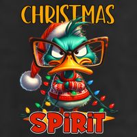 Funny Sarcastic Grumpy Duck Christmas Spirit Trucker Hat