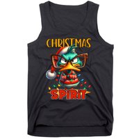 Funny Sarcastic Grumpy Duck Christmas Spirit Tank Top