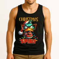Funny Sarcastic Grumpy Duck Christmas Spirit Tank Top
