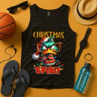 Funny Sarcastic Grumpy Duck Christmas Spirit Tank Top
