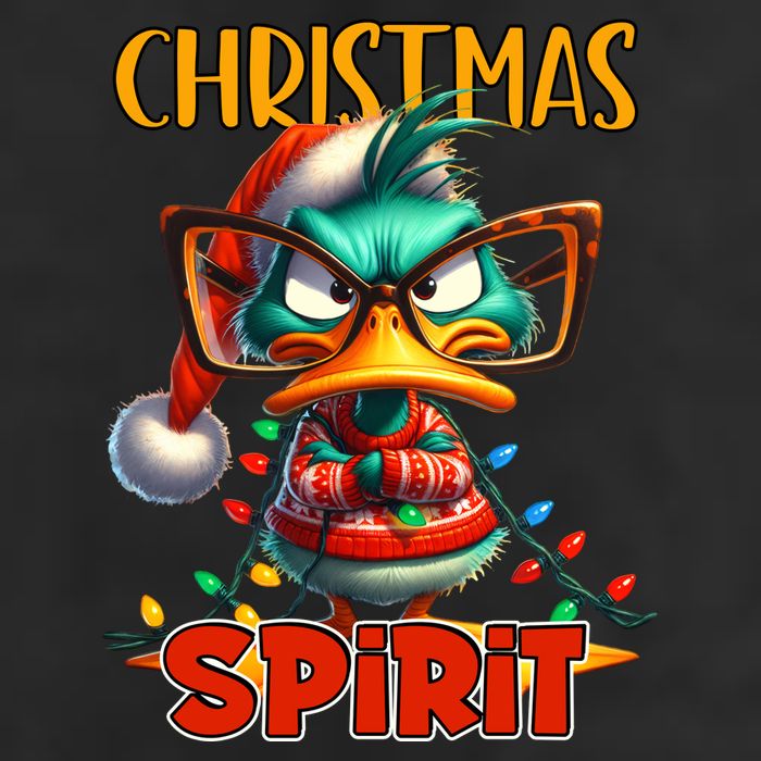 Funny Sarcastic Grumpy Duck Christmas Spirit Golf Towel