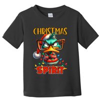 Funny Sarcastic Grumpy Duck Christmas Spirit Toddler T-Shirt