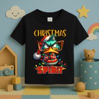 Funny Sarcastic Grumpy Duck Christmas Spirit Toddler T-Shirt