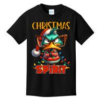 Funny Sarcastic Grumpy Duck Christmas Spirit Kids T-Shirt