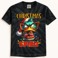 Funny Sarcastic Grumpy Duck Christmas Spirit Kids Tie-Dye T-Shirt