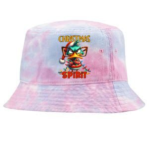 Funny Sarcastic Grumpy Duck Christmas Spirit Tie-Dyed Bucket Hat