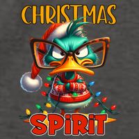 Funny Sarcastic Grumpy Duck Christmas Spirit Vector Backpack