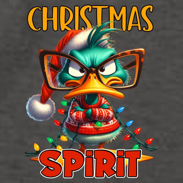 Funny Sarcastic Grumpy Duck Christmas Spirit Vector Backpack