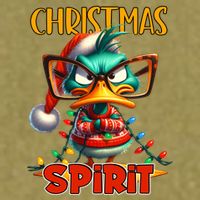 Funny Sarcastic Grumpy Duck Christmas Spirit Garment-Dyed Women's Muscle Tee