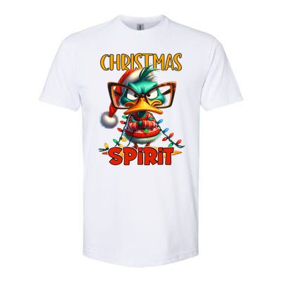 Funny Sarcastic Grumpy Duck Christmas Spirit Softstyle® CVC T-Shirt