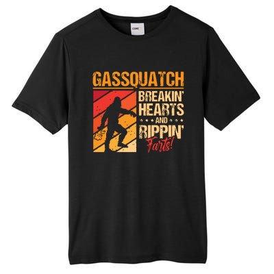 Funny Sasquatch Gasquatch Breakin Hearts Rippin Fart Bigfoot Tall Fusion ChromaSoft Performance T-Shirt