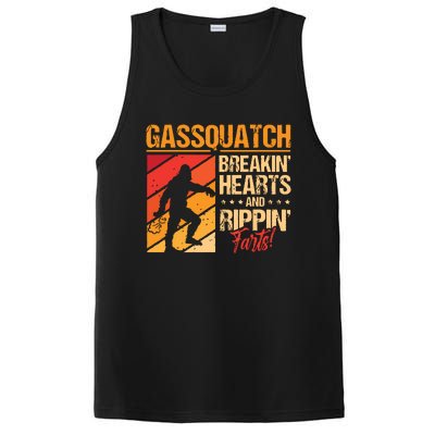 Funny Sasquatch Gasquatch Breakin Hearts Rippin Fart Bigfoot PosiCharge Competitor Tank