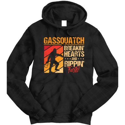 Funny Sasquatch Gasquatch Breakin Hearts Rippin Fart Bigfoot Tie Dye Hoodie