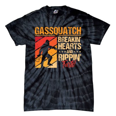 Funny Sasquatch Gasquatch Breakin Hearts Rippin Fart Bigfoot Tie-Dye T-Shirt