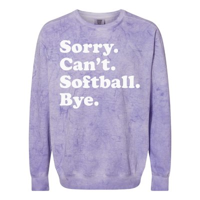 Funny Softball Gift For Men Women Colorblast Crewneck Sweatshirt