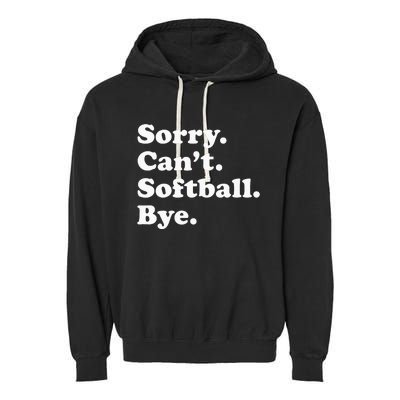 Funny Softball Gift For Men Women Garment-Dyed Fleece Hoodie