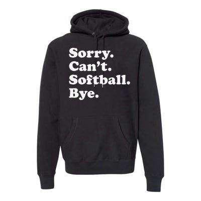 Funny Softball Gift For Men Women Premium Hoodie