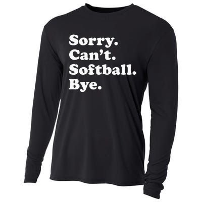 Funny Softball Gift For Men Women Cooling Performance Long Sleeve Crew