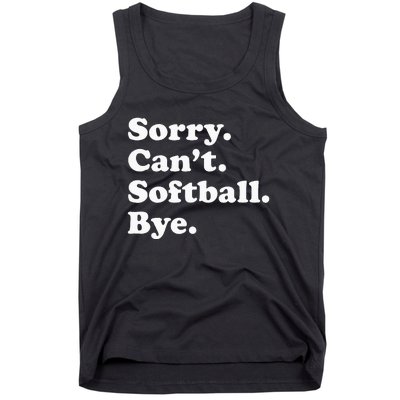 Funny Softball Gift For Men Women Tank Top