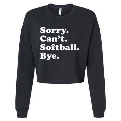 Funny Softball Gift For Men Women Cropped Pullover Crew