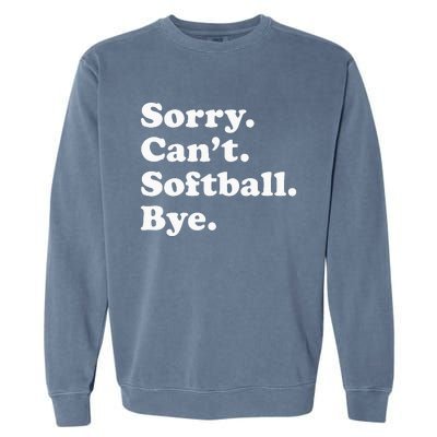 Funny Softball Gift For Men Women Garment-Dyed Sweatshirt