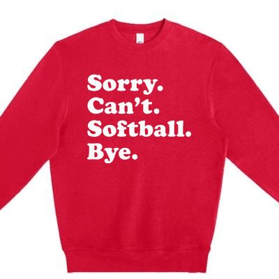 Funny Softball Gift For Men Women Premium Crewneck Sweatshirt