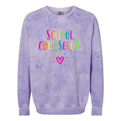 Funny School Guidance Counselor Appreciation Colorblast Crewneck Sweatshirt