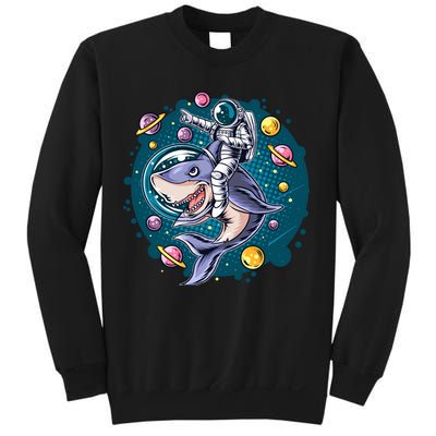 Funny Space Galaxy Astronaut Shark Sweatshirt